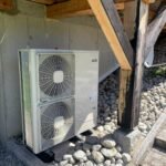 photo installation d'une pompe à chaleur, vue extérieure